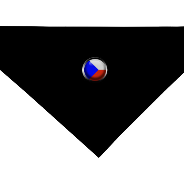Bavlněný trojcípý šátek s potiskem česká ikona