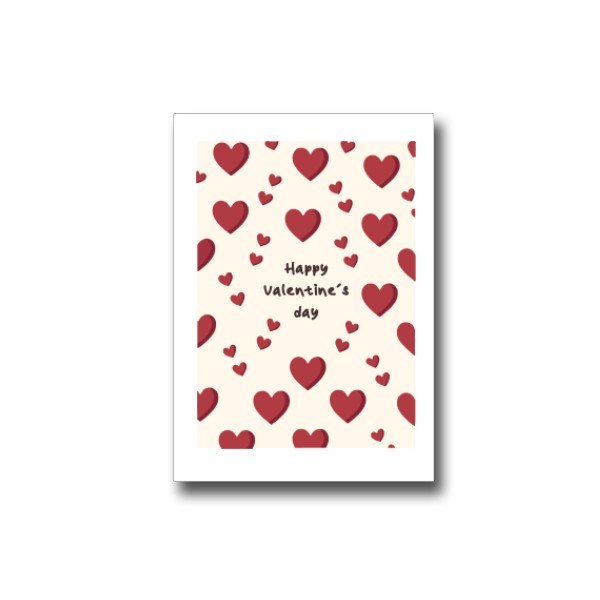 Přáníčko s potiskem Happy Valentine's day