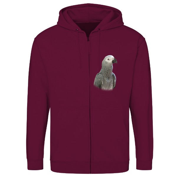 Mikina na zip unisex s potiskem Žako kongo