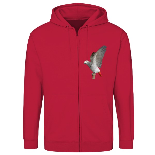Mikina na zip unisex s potiskem Žako kongo